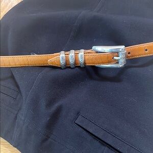 Brighton tan leather belt Ladies size medium 30”